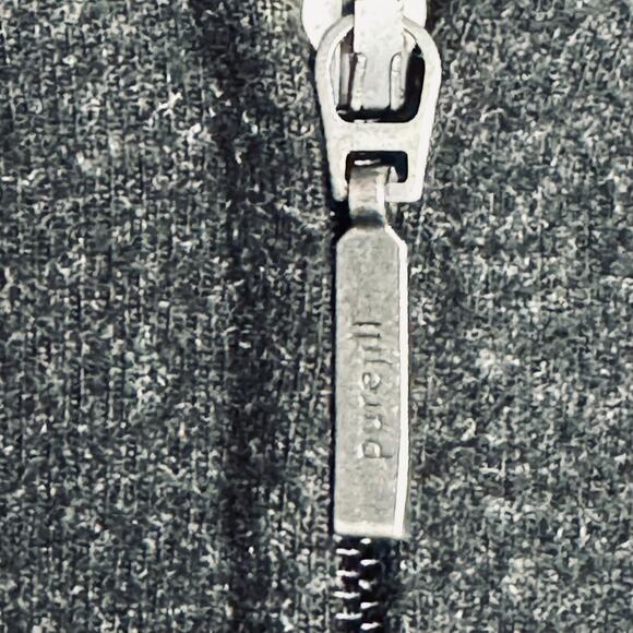 J.Jill 3/4 Sleeve Fit At Ease Zip-Front Poncho Heather Charcoal Size M/L - Picture 9 of 11